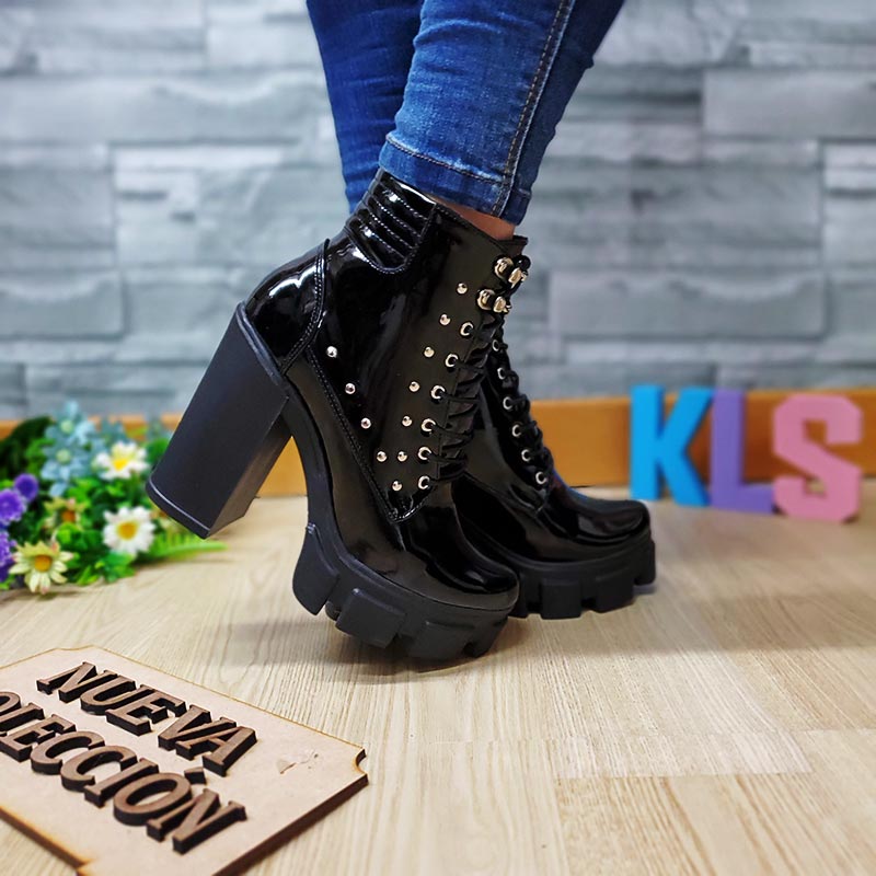 Botin JB 1219 Charol  Tacon7.5 Negro - Imagen 3