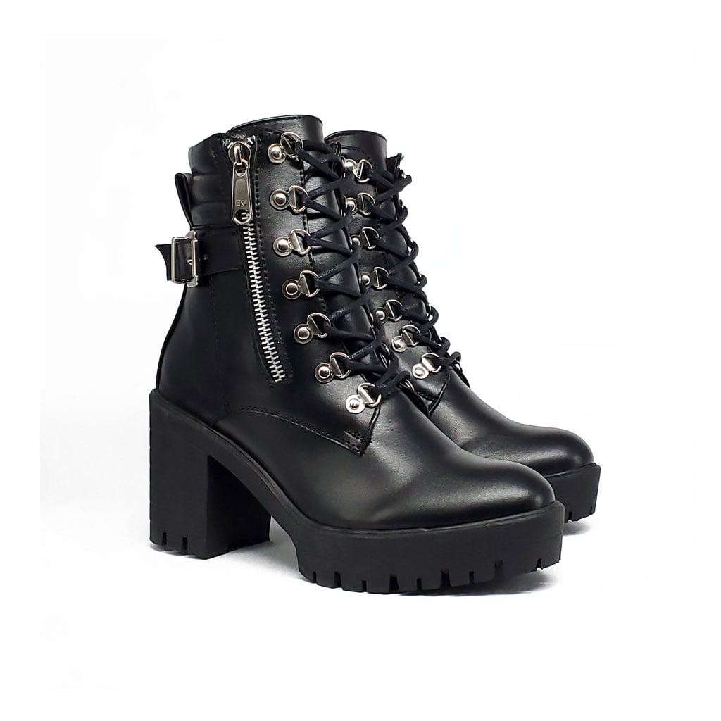 Botin JB 1351 cremallera y cordon n  5.5 Negro