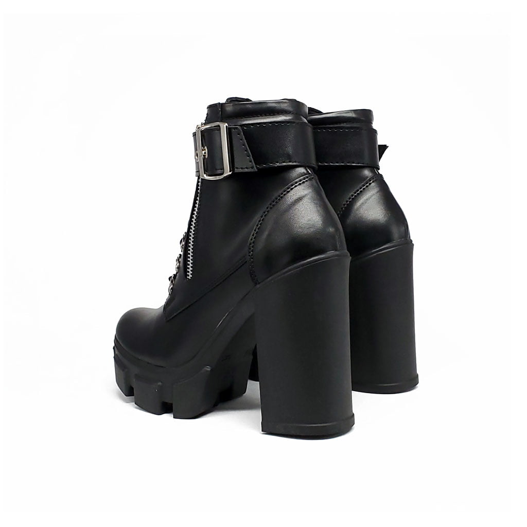 Botín JB Cordón 1218 Y cremallera Tacon7.5  Negro - Imagen 3