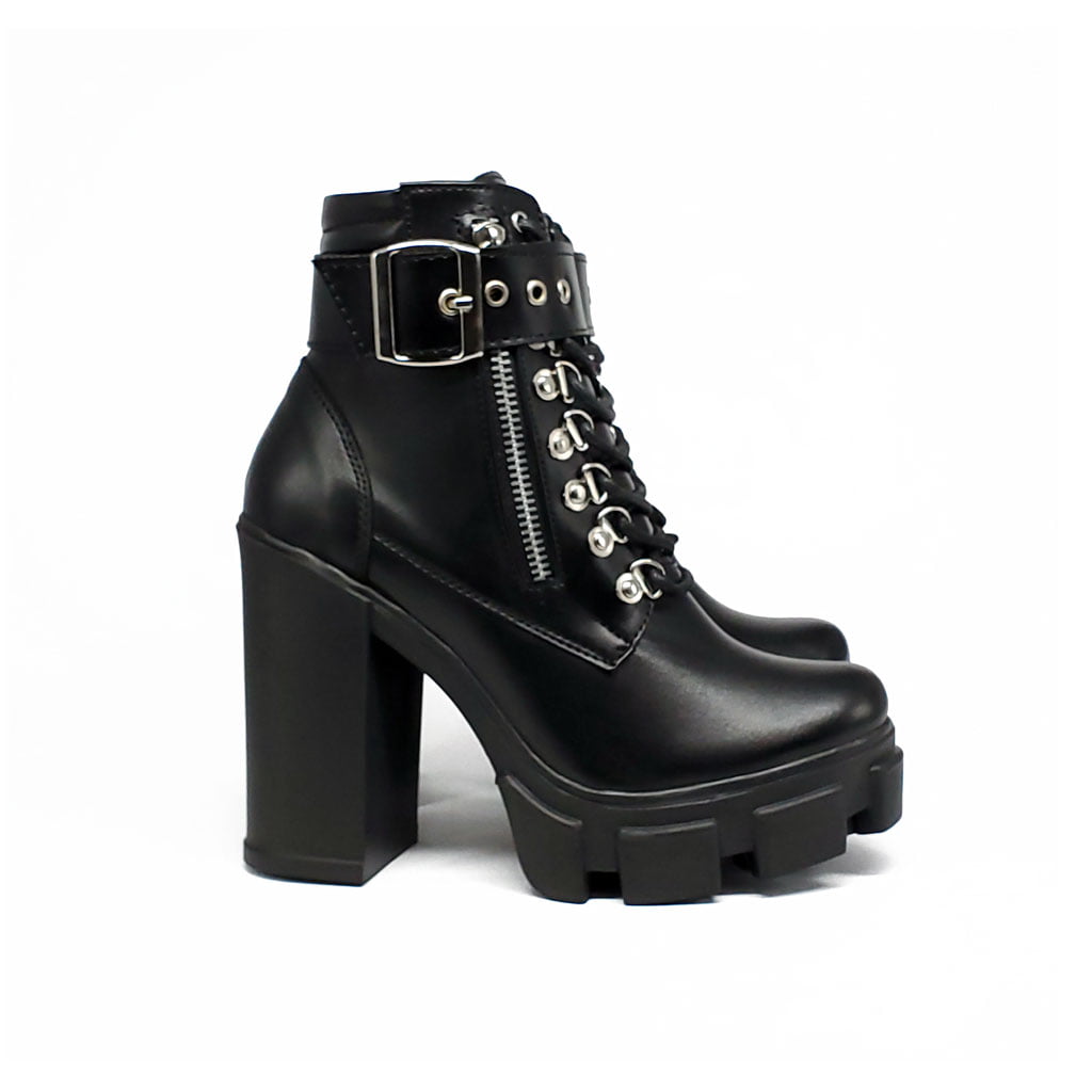 Botín JB Cordón 1218 Y cremallera Tacon7.5  Negro - Imagen 2