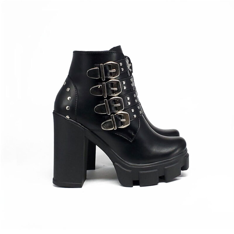 Alternative view of Botín JB 1228 4 correas Tacon7.5  Negro