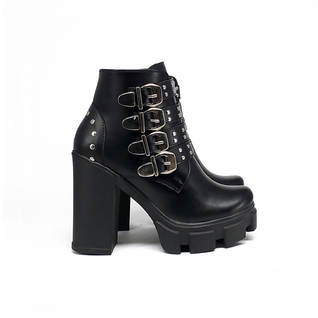 Botín JB 1228 4 correas Tacon7.5  Negro - Imagen 2