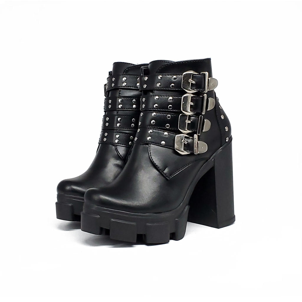 Botín JB 1228 4 correas Tacon7.5  Negro - Imagen 3