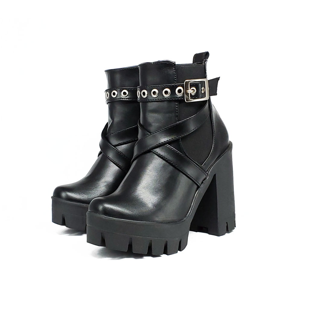 Botin JB 1336 Correa Cruzada Tacon7.5 Negro - Imagen 3