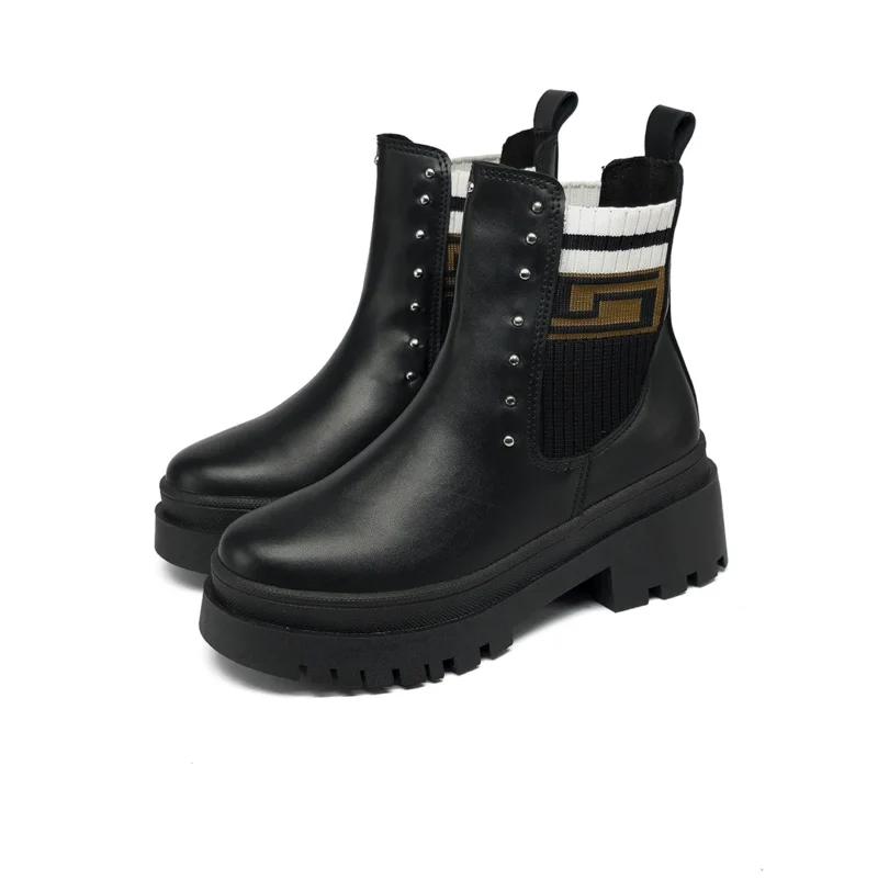 Alternative view of Botín MB 1508 étnico plano negro