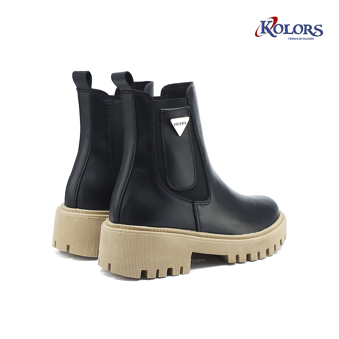 Botín MB 1567 Rigel plana  negro*ocre - Imagen 4