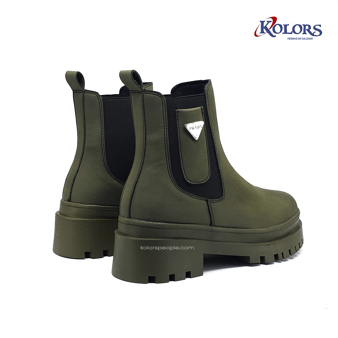 Botin MB 1627 Praga plana verde - Imagen 4