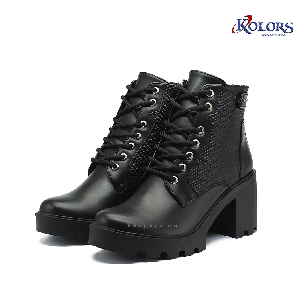 Botín MB 1631  Deana Base cuero negro   tacón 5.5 - Imagen 3