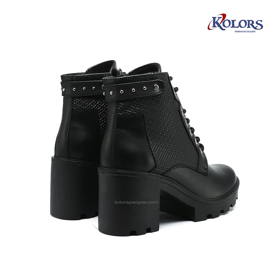 Botín MB 1631  Deana Base cuero negro   tacón 5.5 - Imagen 4