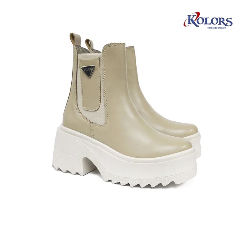 Alternative view of Botin MB 1673 Praga Gamora Plataforma  beige