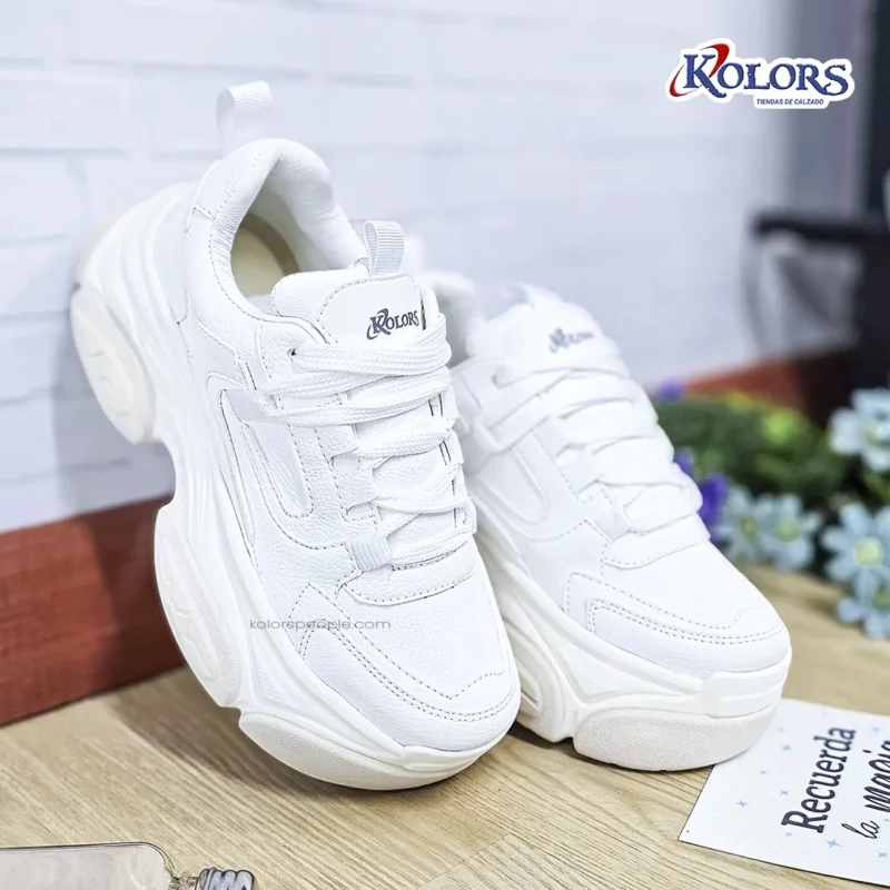 Tenis Dakar 1399 mujer Blanco*Beige