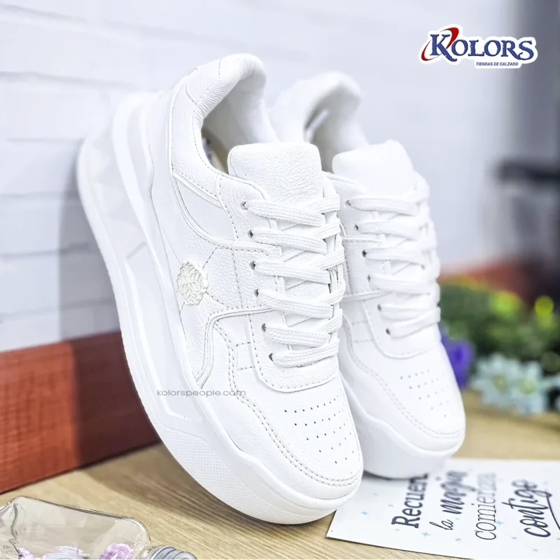 Tenis Valentina 1656  mujer Blanco