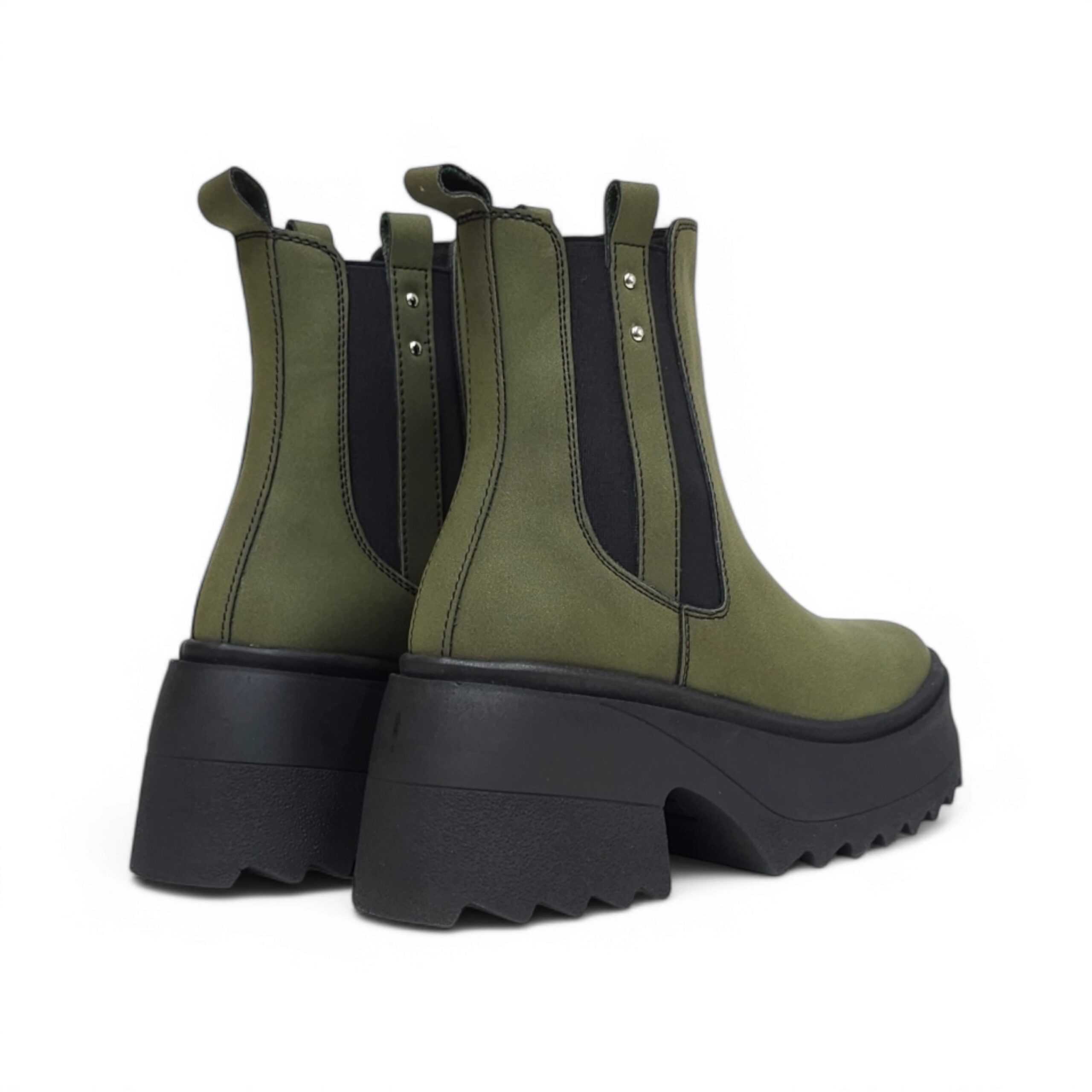 Bota 1744 Majo base cuero Verde tacon 3.5 Gamora - Imagen 4