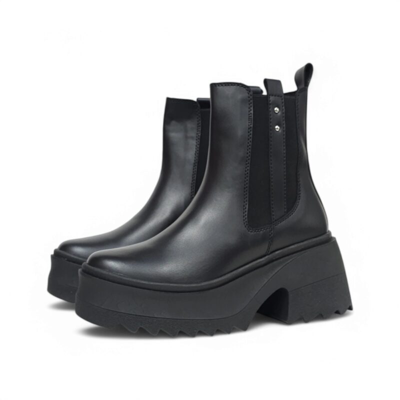 Bota 1744 Majo base cuero Negro tacon 3.5 Gamora - Imagen 4