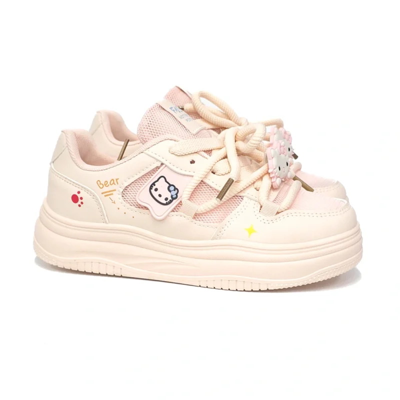 Alternative view of Kolors Candy Tenis Casual para Mujer Blanco y Rosa con Accesorios Decorativos