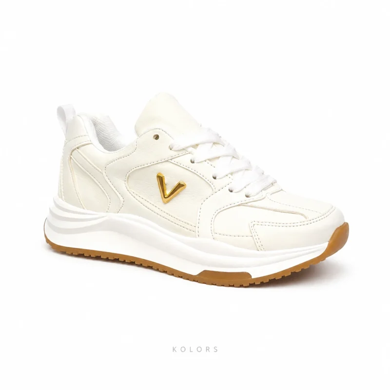 Tenis Breeze Casual para Mujer Vainilla con Suela Caramelo